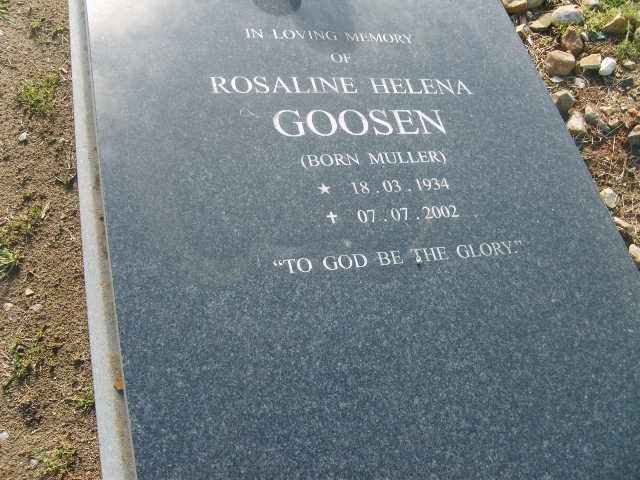 GOOSEN Roseline Helena nee MULLER 1934-2002