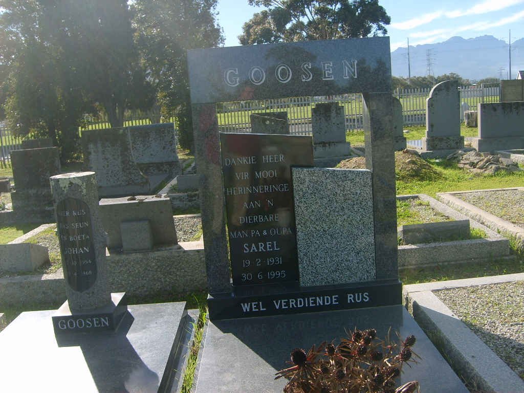 GOOSEN Sarel 1931-1995