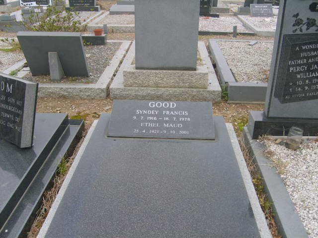 GOOD Sydney Francis 1916-1978 &amp; Ethel Maud 1921-2001