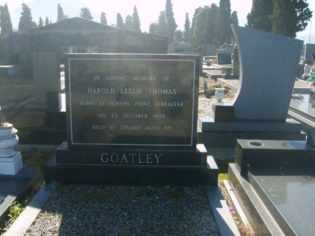 GOATLEY Harold Leslie Thomas 1895-