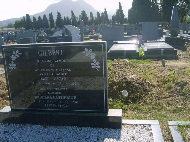 GILBERT Basil Oscar 1916-1991 &amp; Barbara Catherine 1917-2005