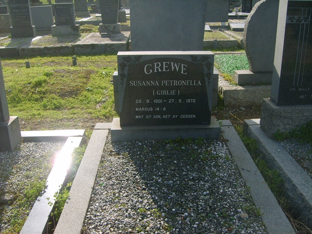 GREWE Susanna Petronella 1901-1972
