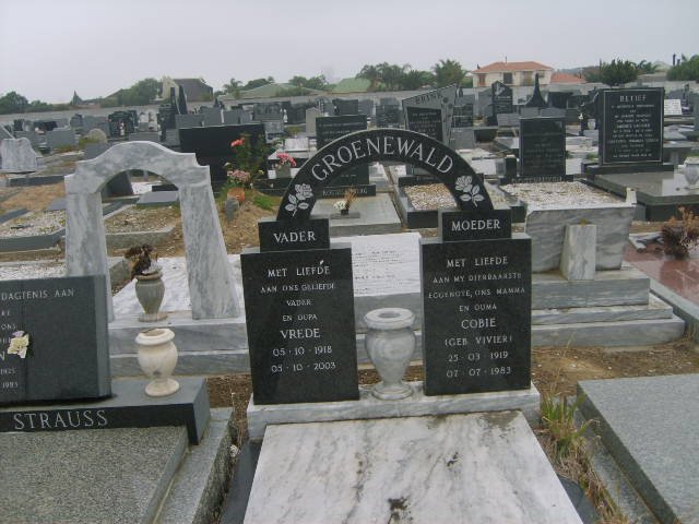 GROENEWALD Vrede 1918-2003 &amp; Cobie VIVIER 1919-1983