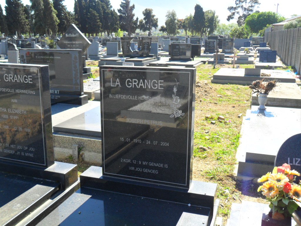 GRANGE Joseph Petrus, le 1910-2004