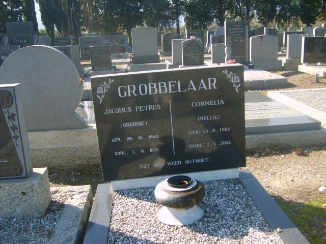 GROBBELAAR Jacobus Petrus 1898-1971 &amp; Cornelia 1903-2002
