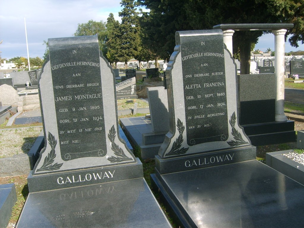 GALLOWAY Aletta Francina 1885-1974
