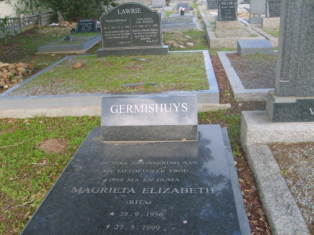 GERMISHUYS Magrieta Elizabeth 1936-1999