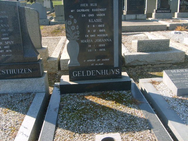 GELDENHUYS Klasie 1903-1969 &amp; Maria Johanna 1899-1975