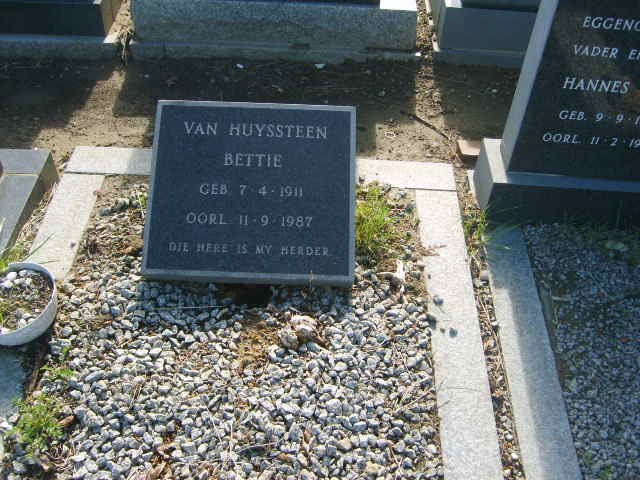 HUYSSTEEN Bettie, van 1911-1987