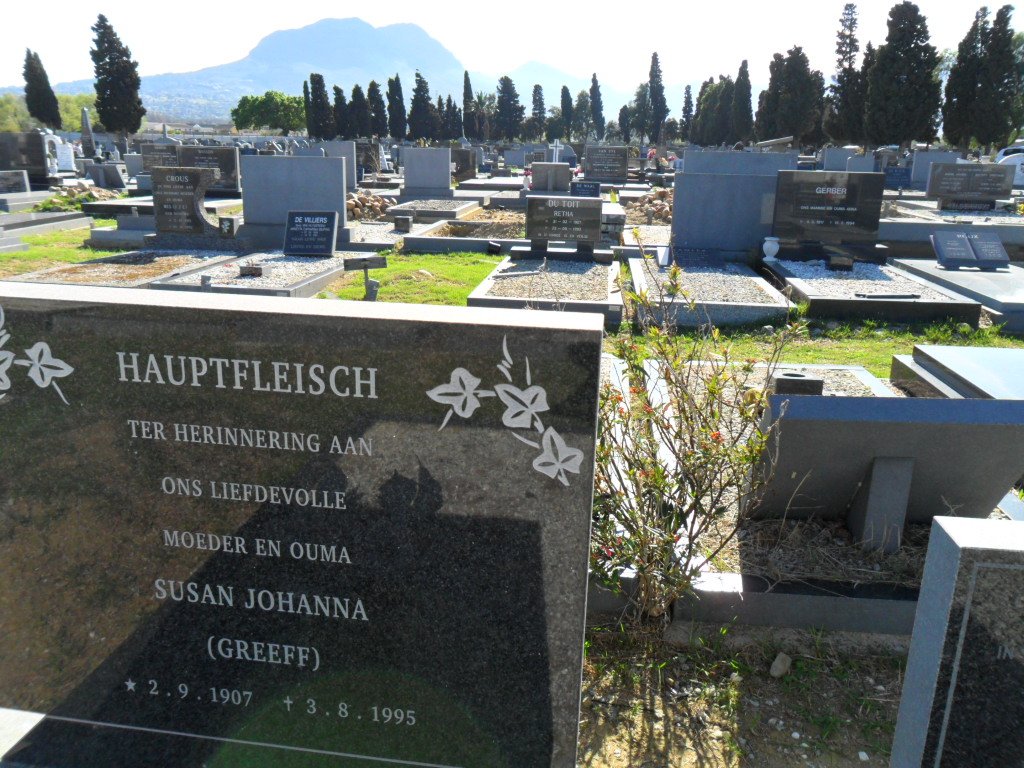 HAUPTFLEISCH Susan Johanna nee GREEFF 1907-1995