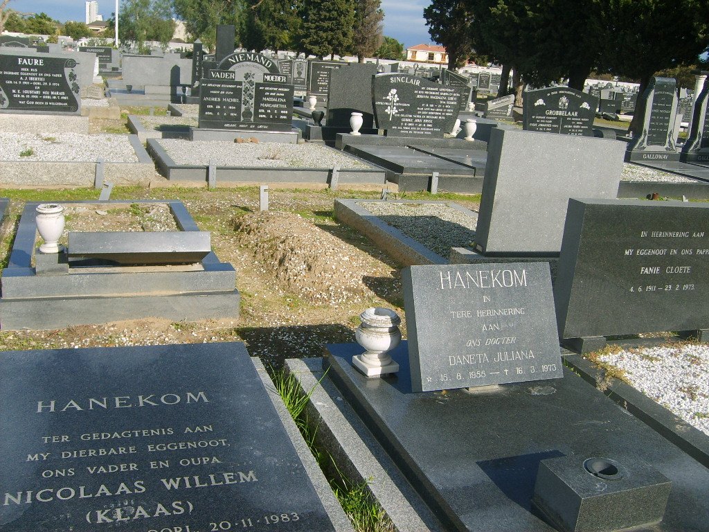 HANEKOM Daneta Juliana 1955-1973