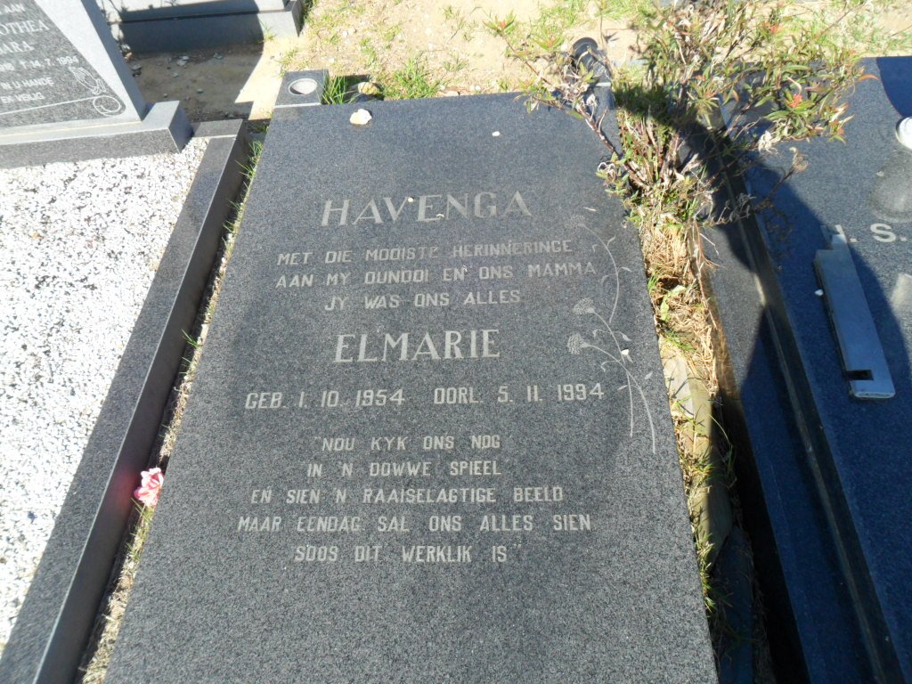HAVENGA Elmarie 1954-1994