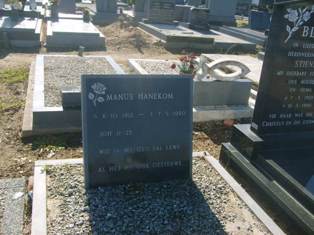 HANEKOM Manus 1912-1990