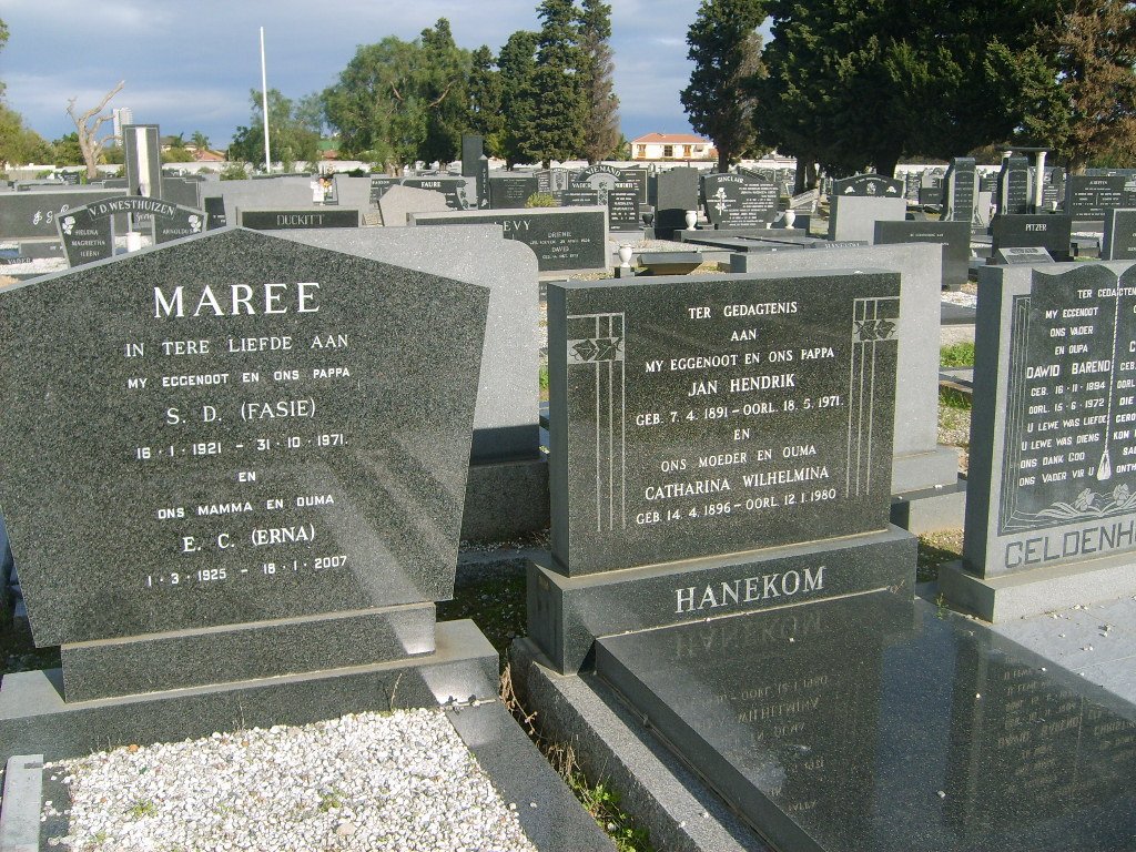 HANEKOM Jan Hendrik 1891-1971 &amp; Catharina Wilhelmina 1896-1980
