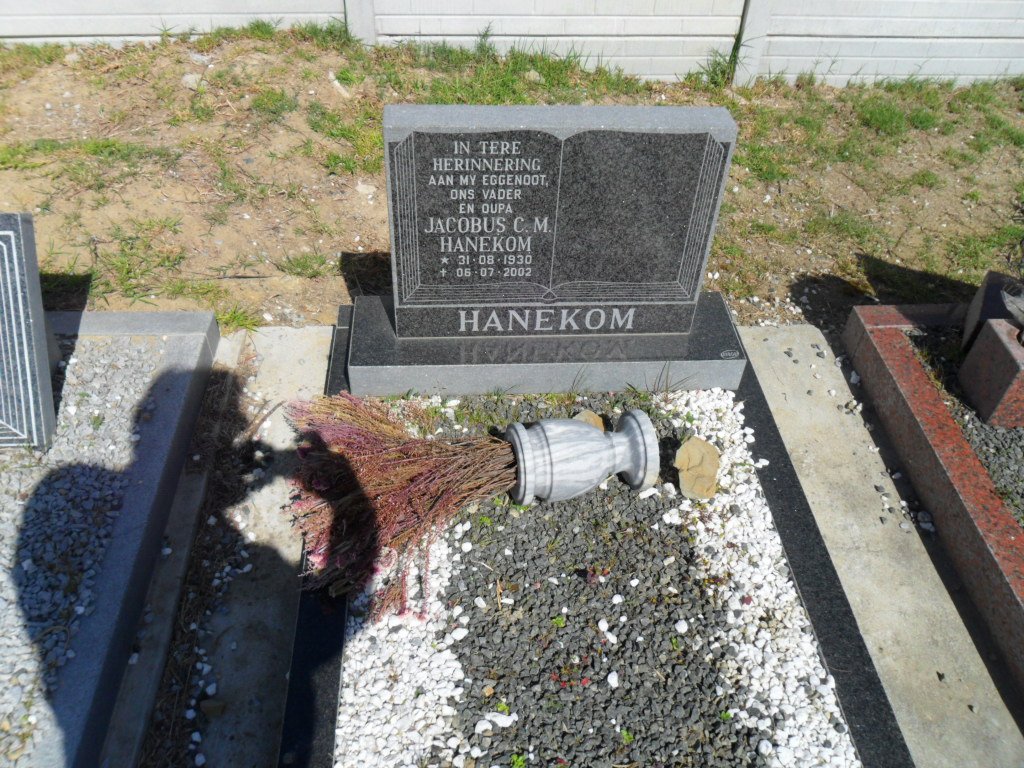 HANEKOM Jacobus C.M. 1930-2002