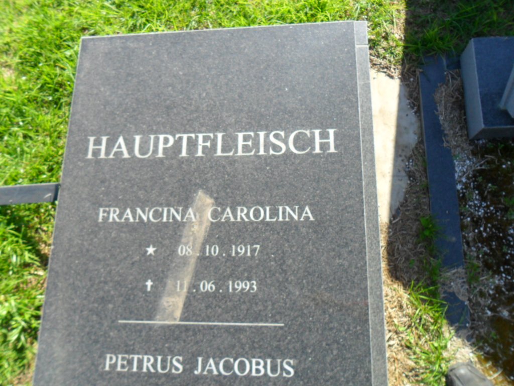 HAUPTFLEISCH Francina Carolina 1917-1993