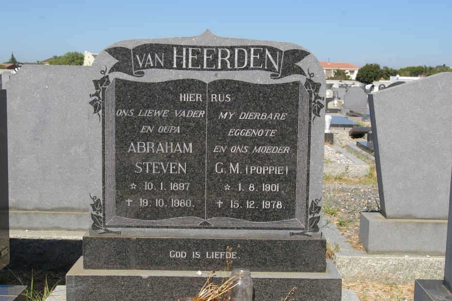 HEERDEN Abraham Steven, van 1897-1980 &amp; G.M. 1901-1978