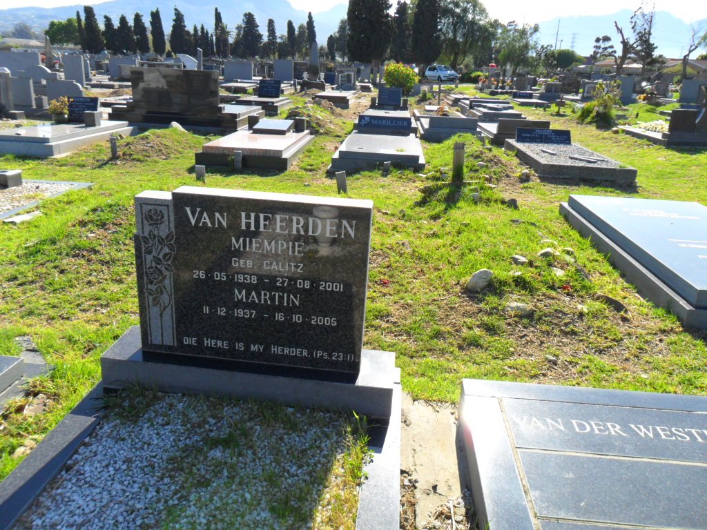 HEERDEN Martin, van 1937-2005 &amp; Miempie CALITZ 1938-2001