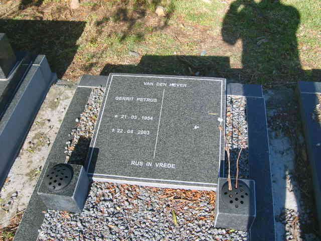 HEVER Gerrit Petrus, van den 1954-2003
