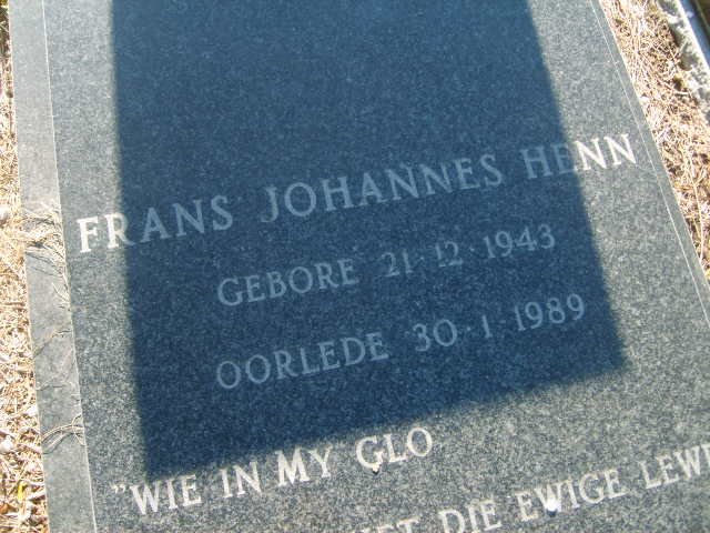 HENN Frans Johannes 1943-1989