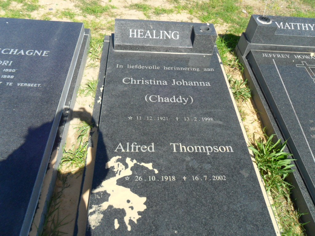 HEALING Alfred Thompson 1918-2002 &amp; Christina Johanna 1921-1998