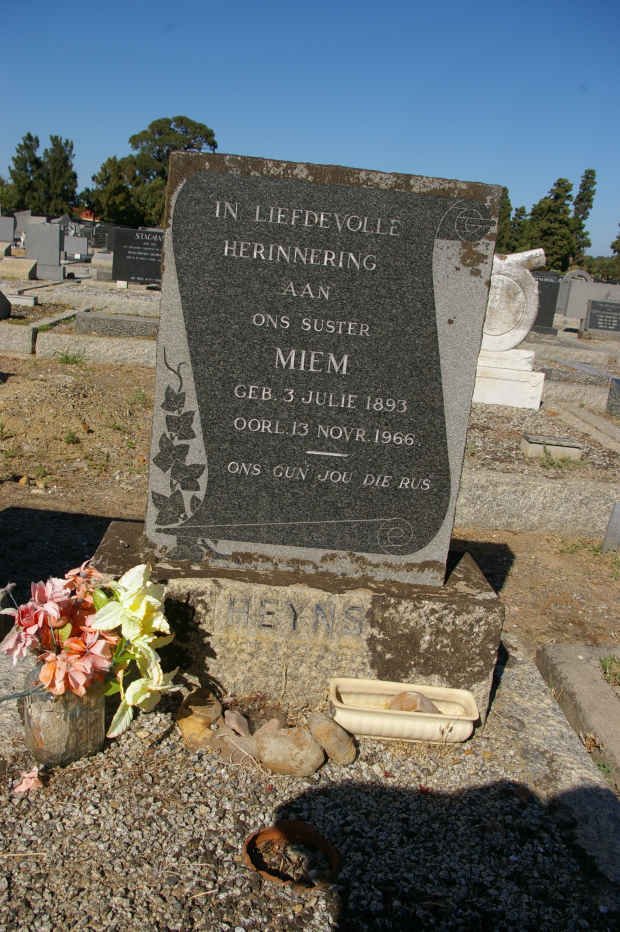 HEYNS Miem 1893-1966