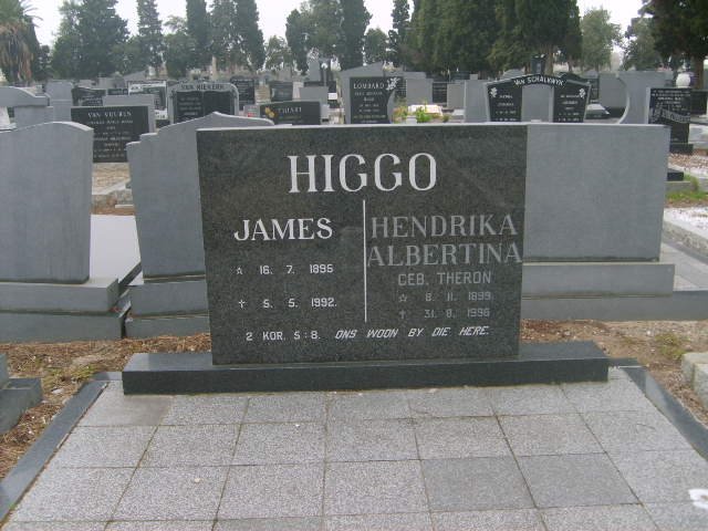 HIGGO James 1895-1992 &amp; Hendrika Albertina THERON 1899-1996