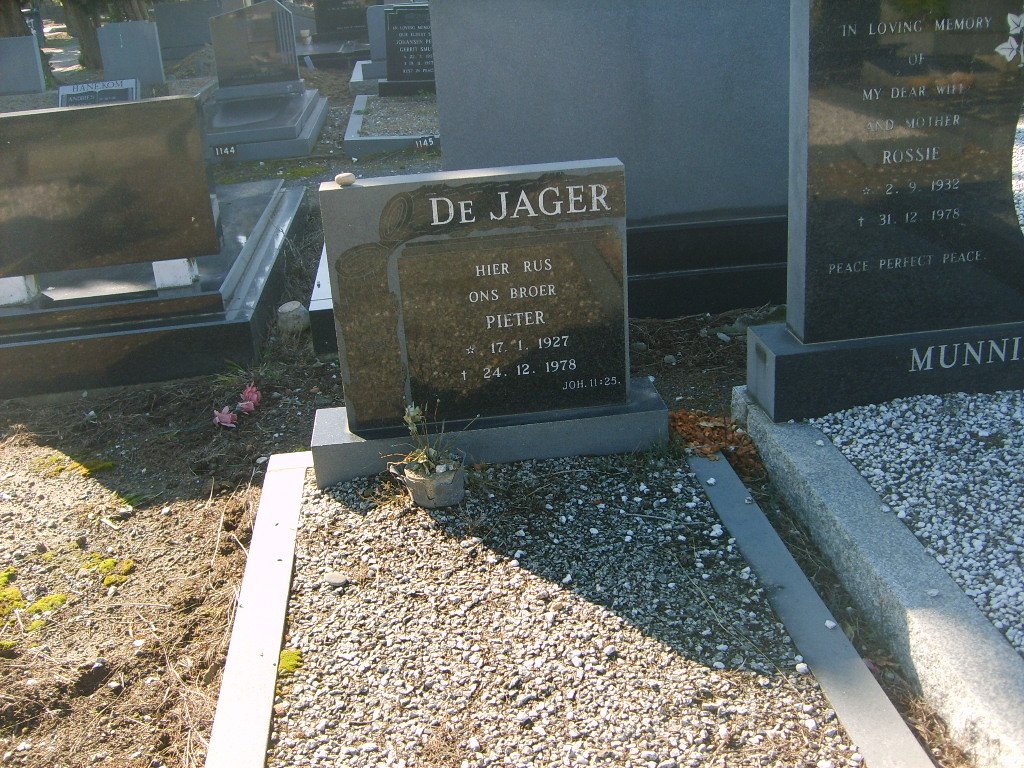 JAGER Pieter, de 1927-1978