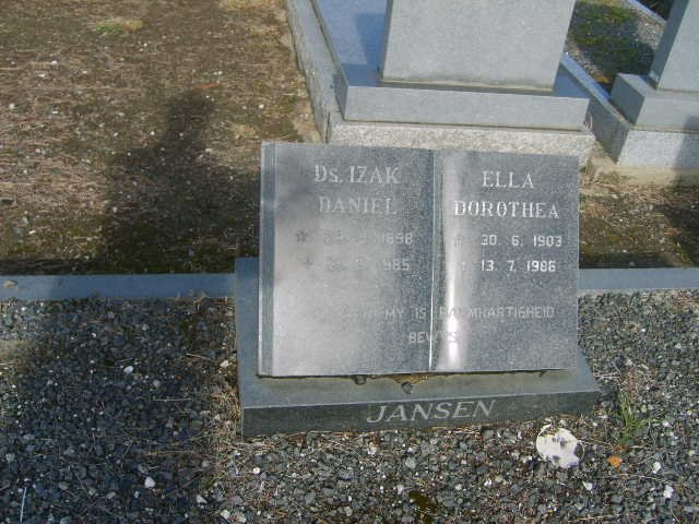 JANSEN Izak Daniel 1898-1985 &amp; Ella Dorothea 1903-1986