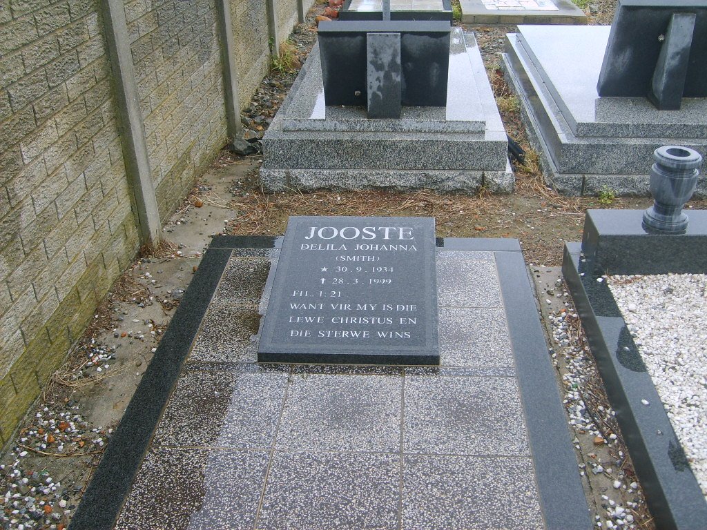JOOSTER Delila Johanna nee SMITH 1934-1999