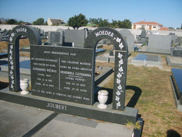 JOUBERT Johannes Petrus 1921-1989 &amp; Hendrika Catharina nee ?? 1923-2004