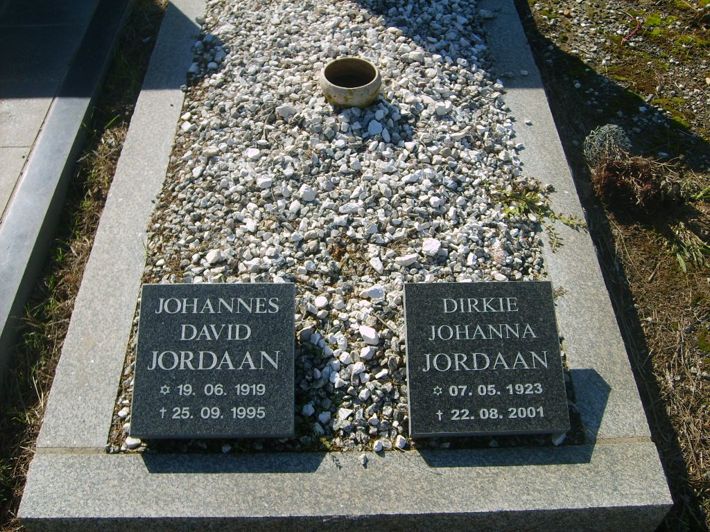 JORDAAN Johannes David 1919-1995 :: JORDAAN Dirkie Johanna 1923-2001