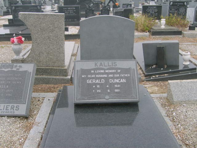KALLIS Gerald Duncan 1941-1981