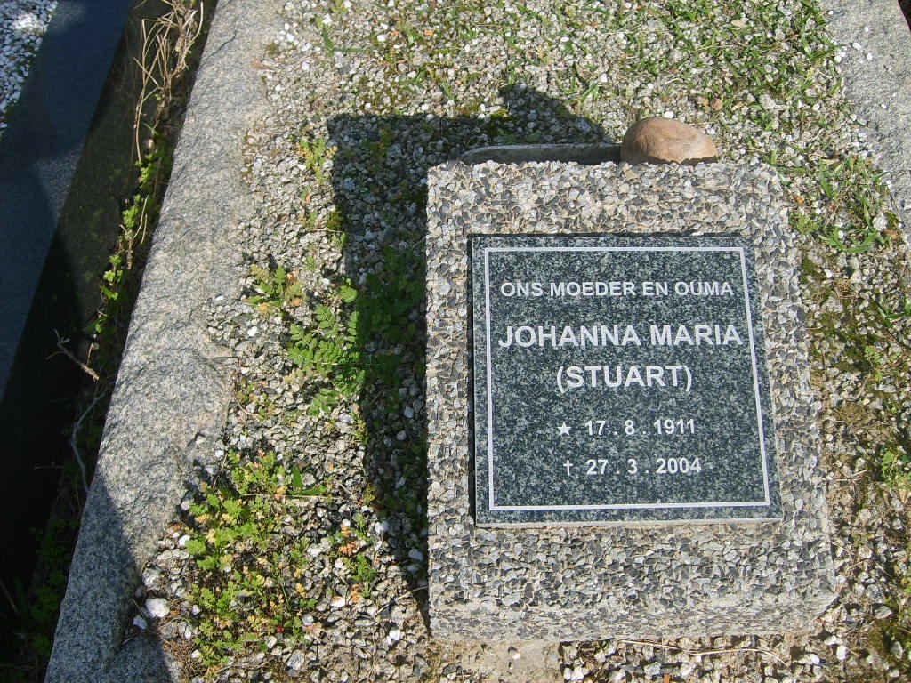 KRIEGLER Johanna Maria nee STUART 1911-2004