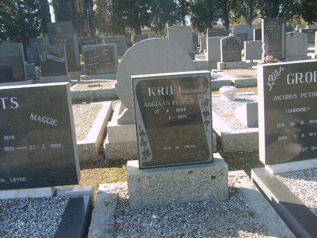 KRIEL Adriaan Pieter 1893-1971