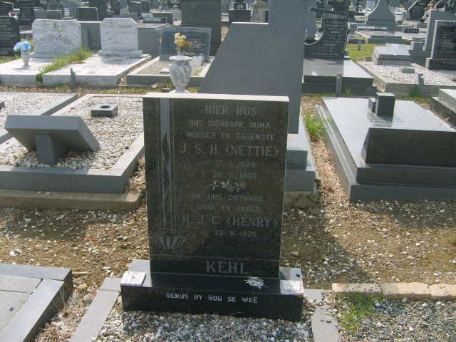 KEHL H.J.C. 1925- &amp; J.S.H. 1924-1989
