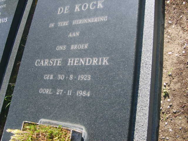 KOCK Carste Hendrik, de 1923-1984