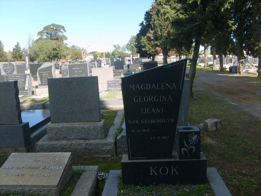 KOK Magdalena Georgina nee GELDENHUYS 1941-