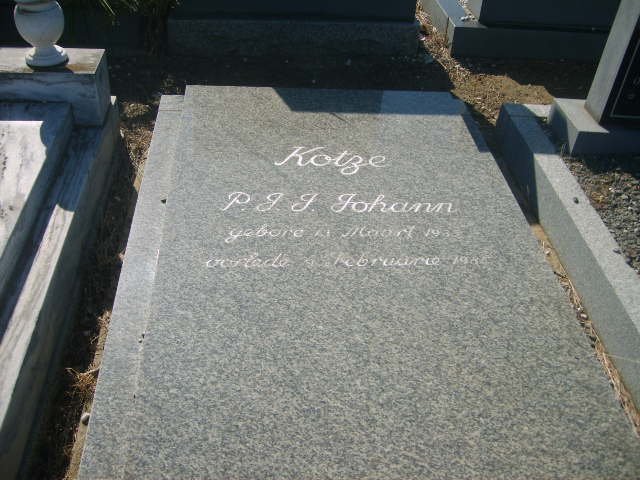 KOTZE P.J.J. 193?-1984
