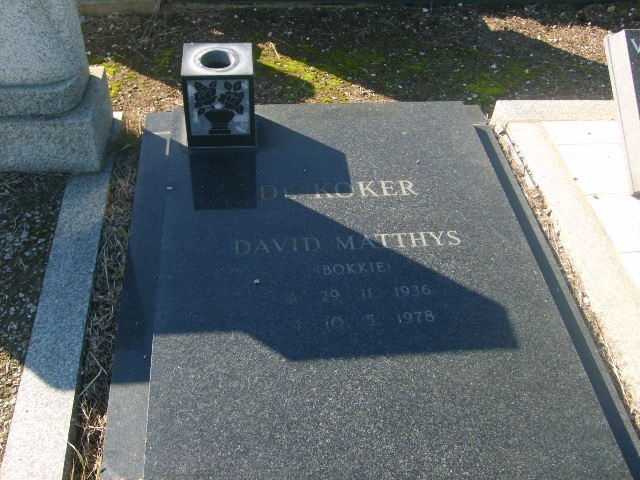 KOKER David Mathys, de 1936-1978