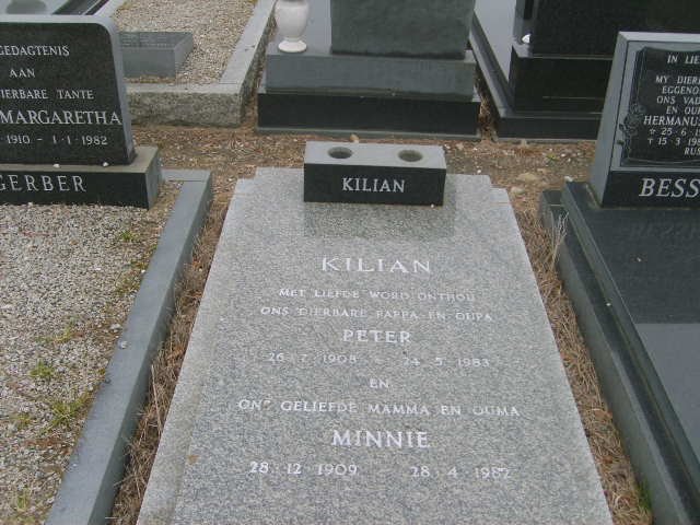 KILIAN Peter 1908-1983 &amp; Minnie 1909-1982