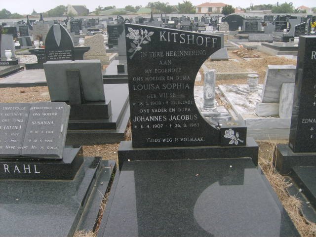 KITSHOFF Johannes Jacobus 1907-1983 &amp; Louisa Sophia WIESE 1909-1981