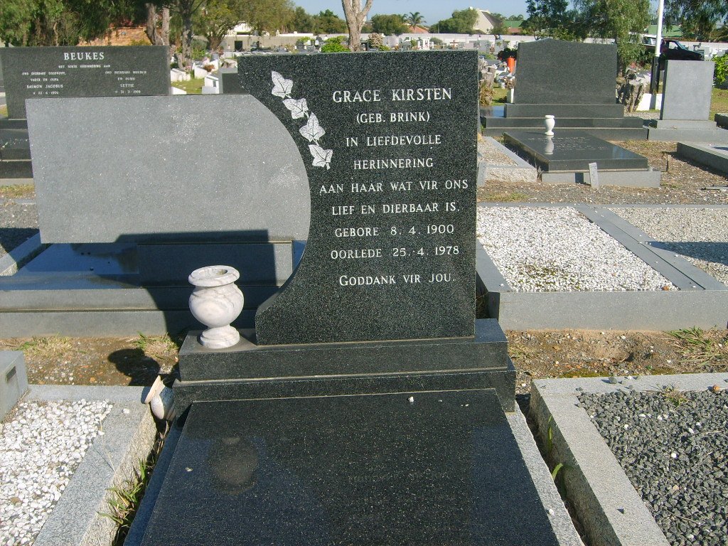 KIRSTEN Grace nee BRINK 1900-1978