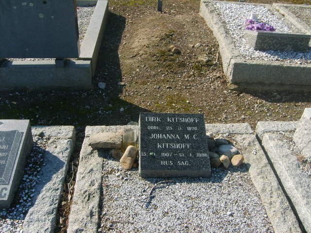 KITSHOFF Dirk -1970 &amp; Johanna M.F. 1907-1986
