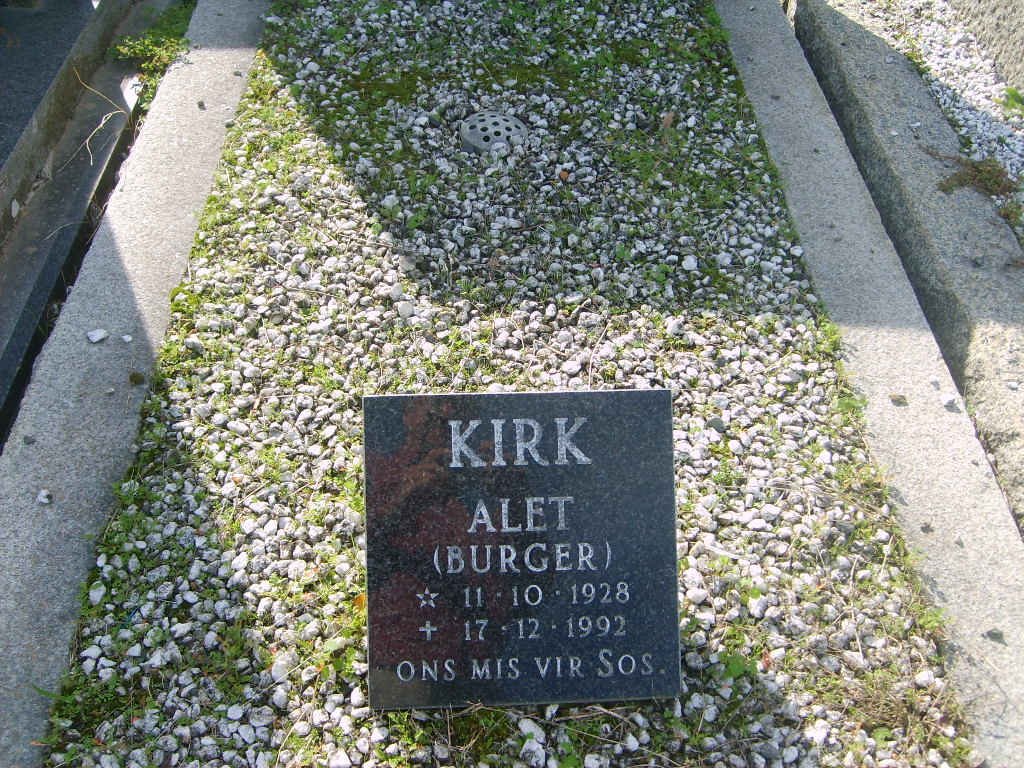 KIRK Alet nee BURGER 1928-1992