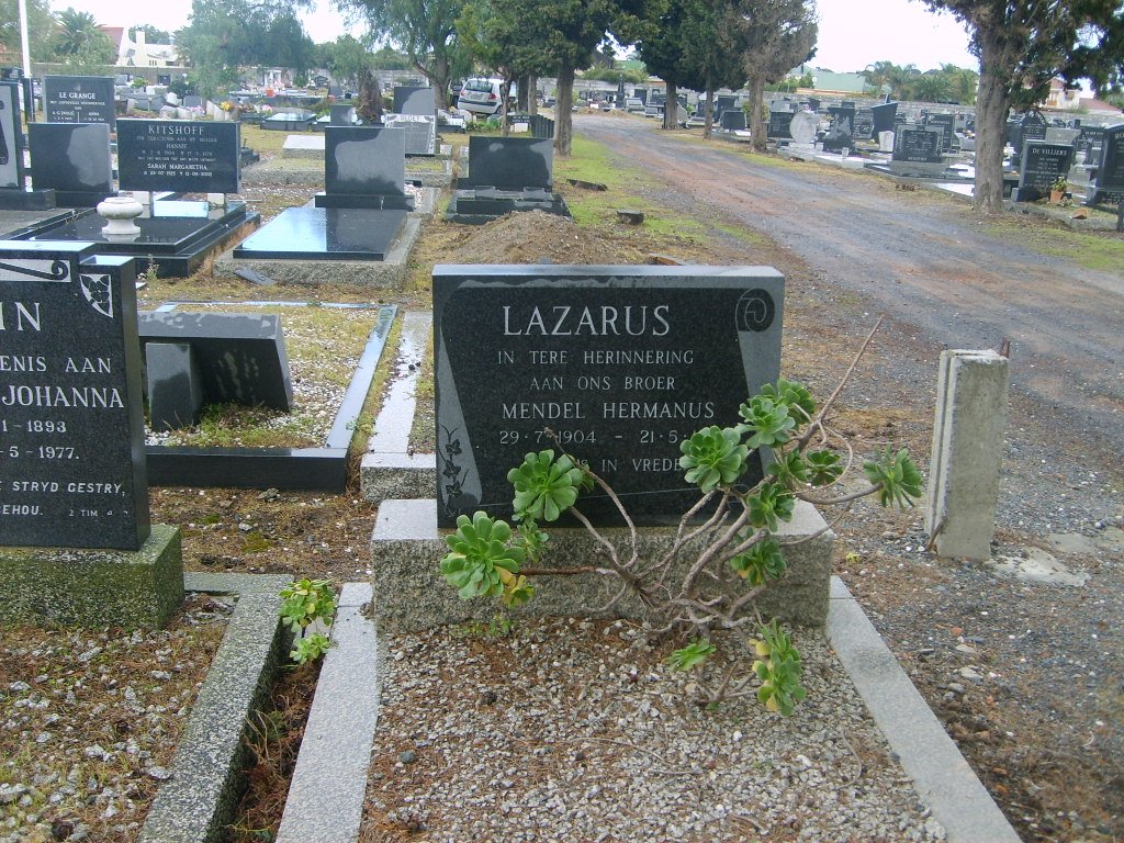 LAZARUS Mendel Hermanus 1904-?