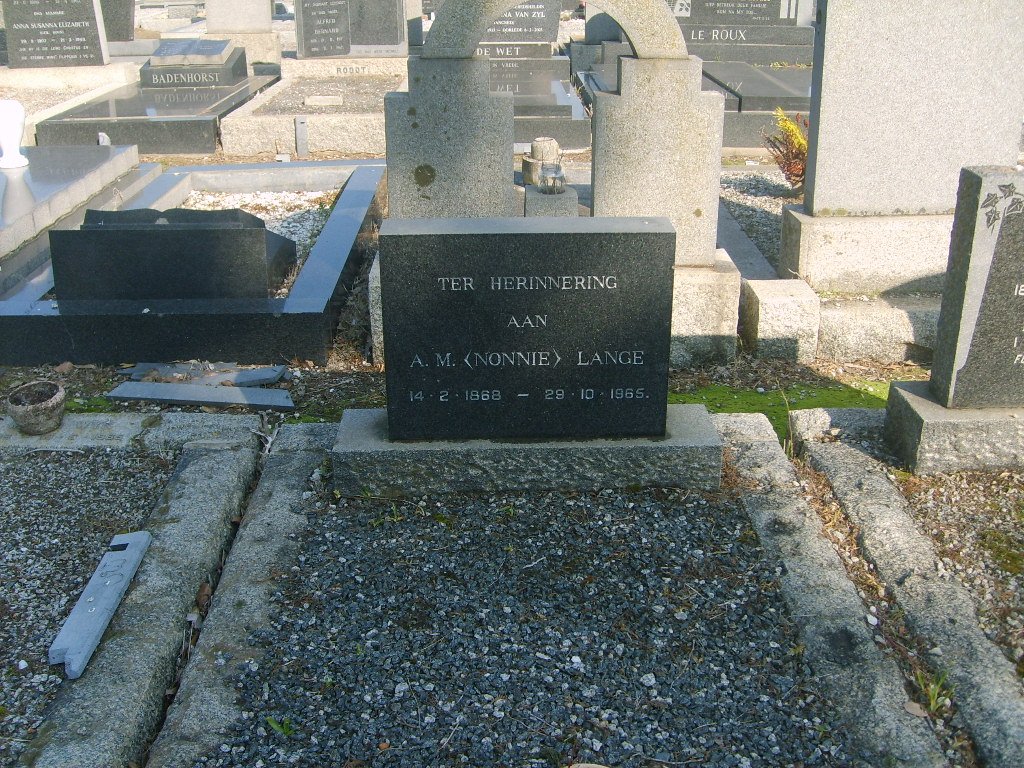 LANGE A.M. 1868-1965