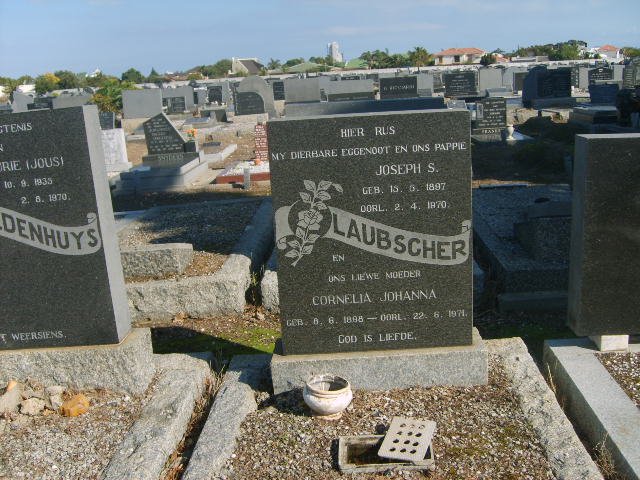 LAUBSCHER Joseph S. 1897-1970 &amp; Cornelia Johanna  1898-1971
