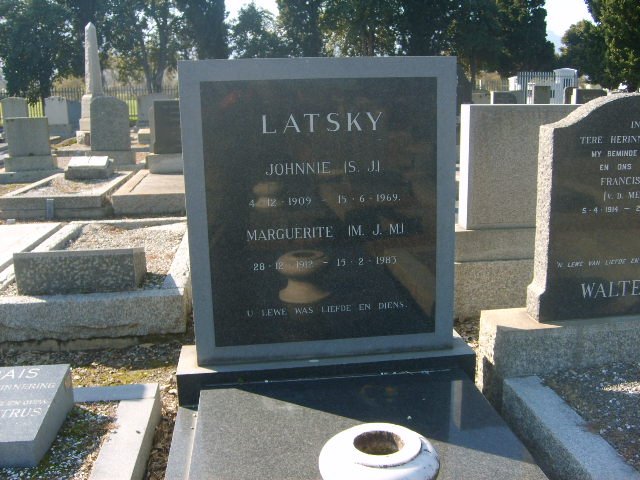LATSKY S.J. 1909-1969 &amp;  M.J.M. 1912-1983