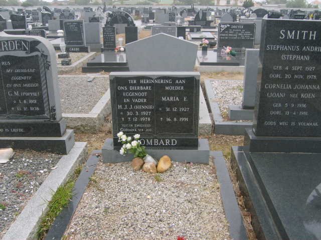 LOMBARD H.J.J. 1927-1978 &amp; Maria E. 1927-1991